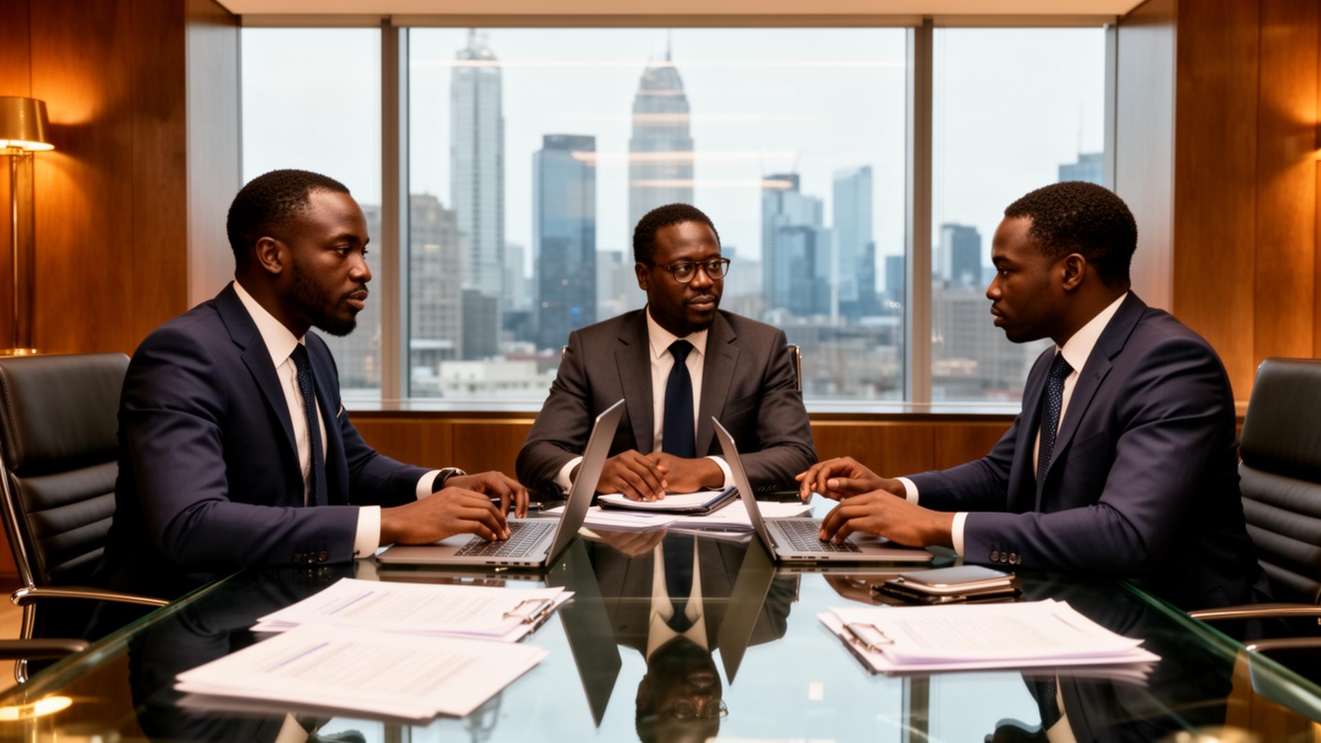 L'équipe du cabinet en réunion